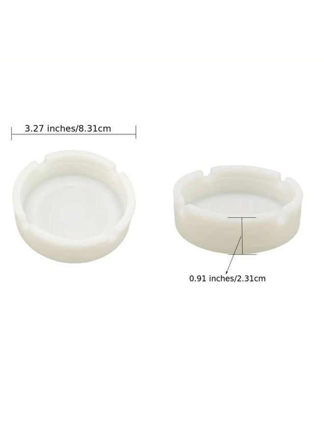 صينية سجائر بيضاء تتوهج في الظلام مع غطاء ناعم محمولة للاستخدام الداخلي والخارجي - Image 3